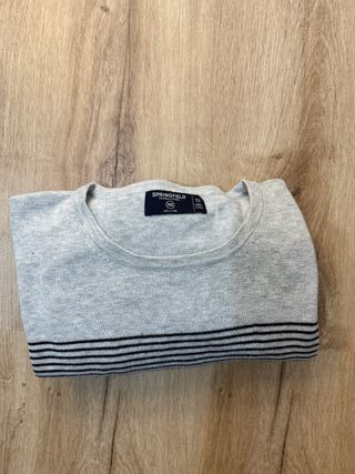 Jersey de hombre gris con rayas Springfield XXL