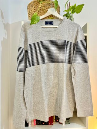 Jersey de hombre gris con rayas Springfield XXL