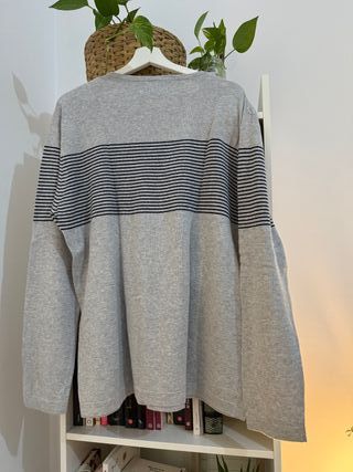 Jersey de hombre gris con rayas Springfield XXL