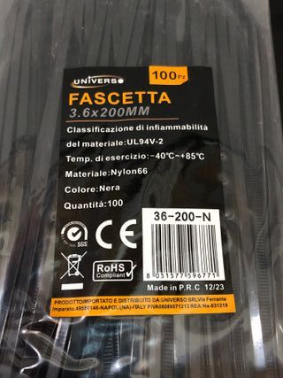 OMNIALUXSTORE UNIVERSO 4 BOX DI FASCETTE NERE