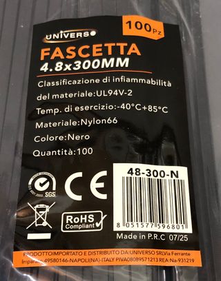 OMNIALUXSTORE UNIVERSO 4 BOX DI FASCETTE NERE