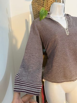 Jersey con capucha Y2K a rayas - Mango