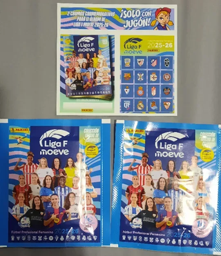 Cromos Conmemorativos y 2 sobres Liga F 2025-26