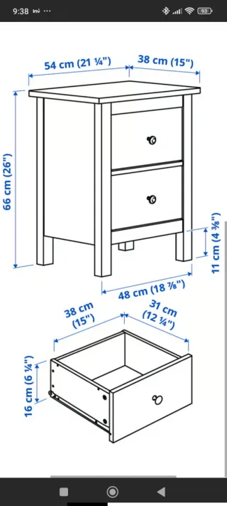2 Mesitas de Noche Hemnes IKEA Blancas