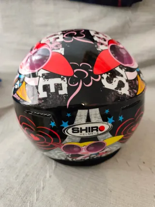 Casco Moto SHIRO Negro y Rosa