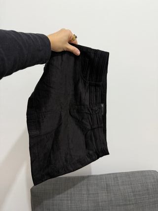 Minifalda de pana negra - Mango talla M algodón