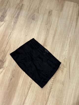 Minifalda de pana negra - Mango talla M algodón
