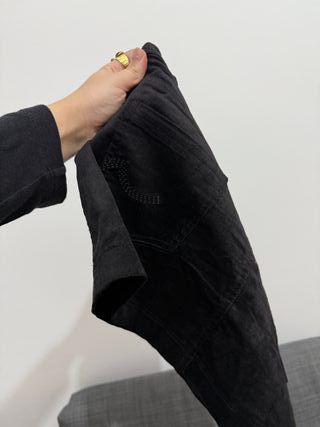 Minifalda de pana negra - Mango talla M algodón