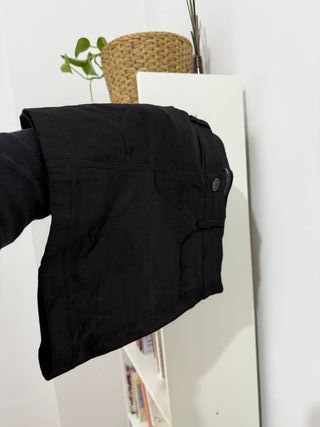 Minifalda de pana negra - Mango talla M algodón
