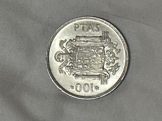 Moneda 100 Pesetas 1975 Plata