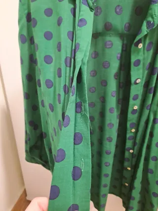 Camisa verde lunares Stradivarius Talla S/M