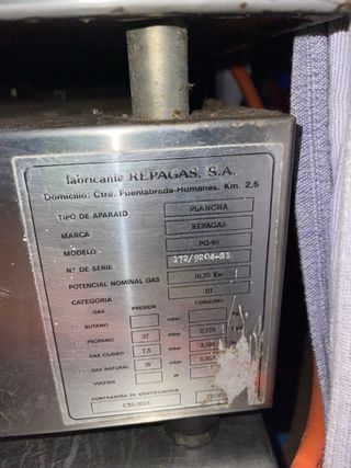 Plancha REPAGAS 2 fuegos