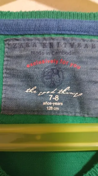 Jersey niño cuello pico talla 7-8