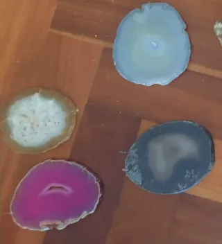 Colección 4 piedras Ágata pulidas años 80