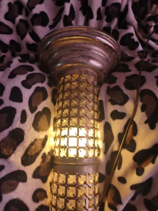 Lámpara de pie vintage cristales de murano