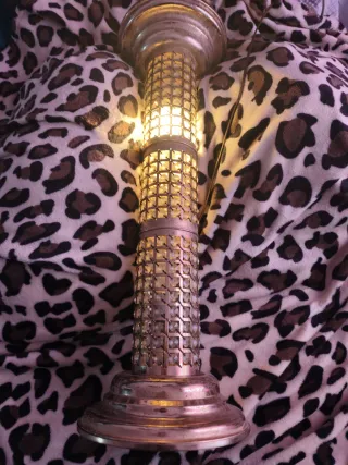 Lámpara de pie vintage cristales de murano