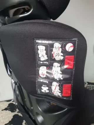 Silla de coche negra universal de 9-18 kg /15-36kg