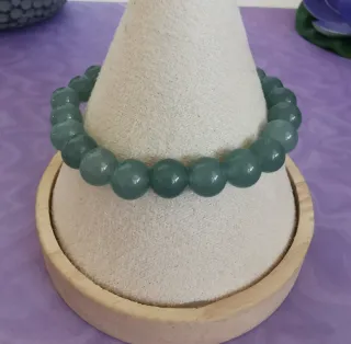 Pulsera Ágata Verde Mineral Natural