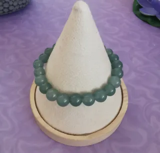 Pulsera Ágata Verde Mineral Natural