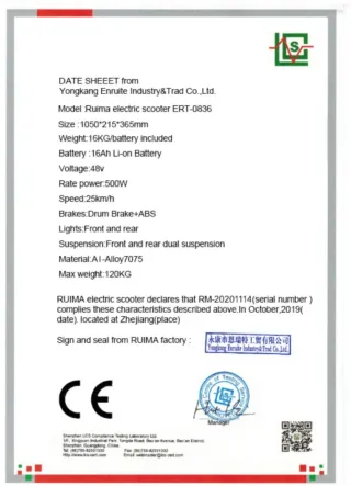 Patin Eléctrico Negro Ruima