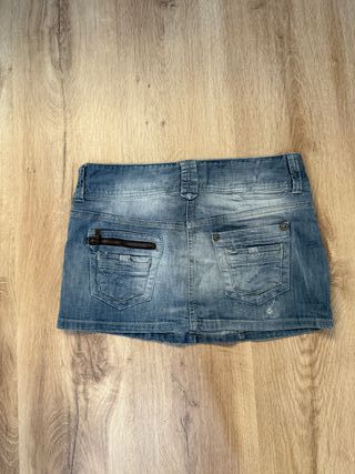 Minifalda vaquera y2k // falda corta denim XS