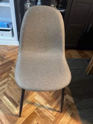 Pack 4 Sillas Sklum Tela y Metal color topo