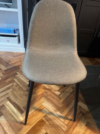 Pack 4 Sillas Sklum Tela y Metal color topo