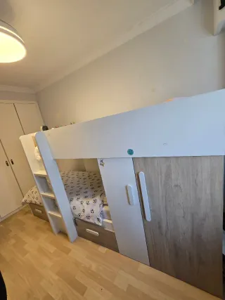 Litera tren con armario y cajones (Conforama)