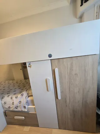 Litera tren con armario y cajones (Conforama)