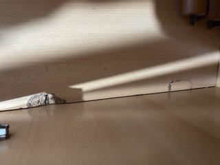 Armario 3 puertas y 2 cajones madera