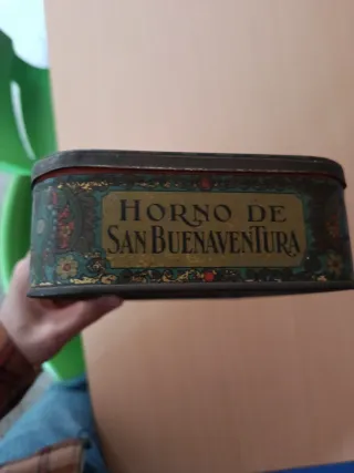 Caja Metal Antigua Horno San Buena