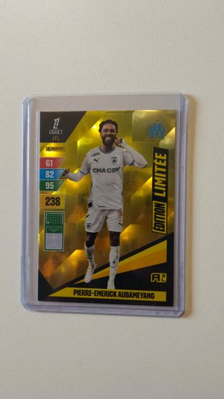 Card Aubameyang. Limitada. Ligue 1 Adrenalyn 24/25