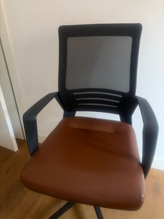 Silla giratoria escritorio cuero sintético