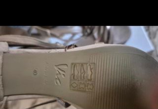 Sandali donna scamosciati beige/oro