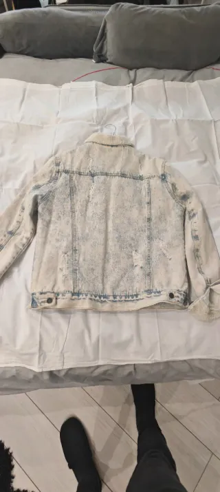 Giubbotto Primark Denim Bianco e Blu