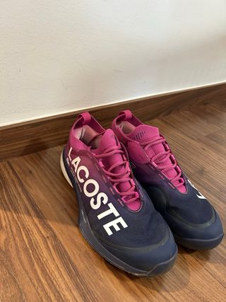 Zapatillas Tenis Lacoste Azul y Rosa