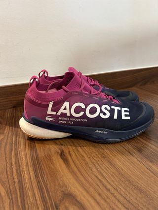 Zapatillas Tenis Lacoste Azul y Rosa