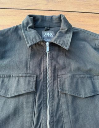 Chaqueta Zara Negra Cremallera Bolsillos