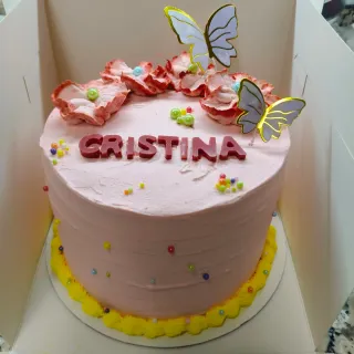 Pastel Primera Comunión Flores Rosas