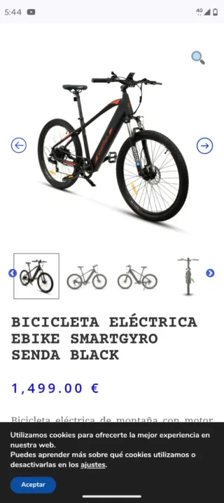 Bicicletta elettrica SmartGyro nera con fattura