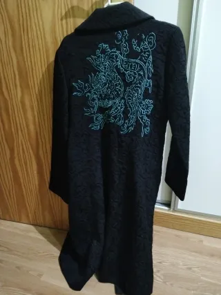 Abrigo Desigual Negro Multicolor