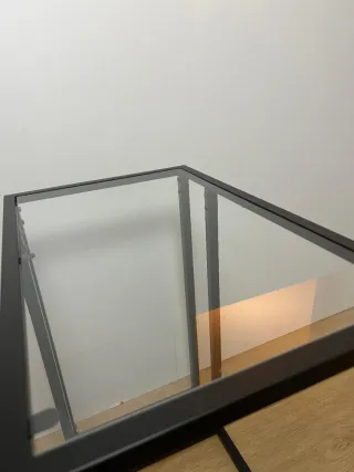 Mesitas auxiliares cristal y metal