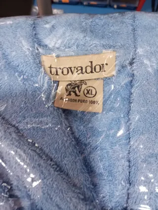 Albornoz Trovador Algodón Azul Talla XL