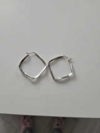 Pendientes Cuadrados Plata