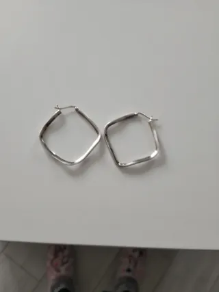 Pendientes Cuadrados Plata