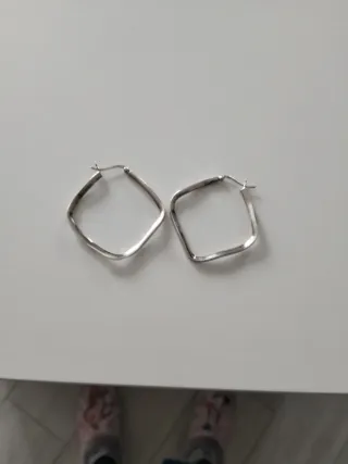 Pendientes Cuadrados Plata