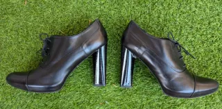 Zara zapatos mujer Blucher Tacón Piel Talla 38