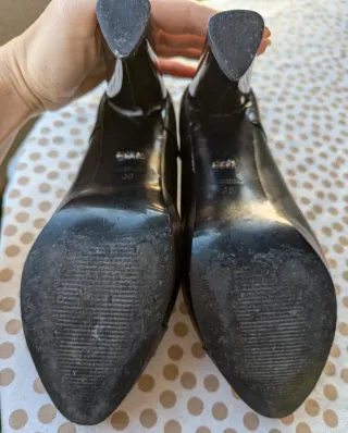 Zara zapatos mujer Blucher Tacón Piel Talla 38