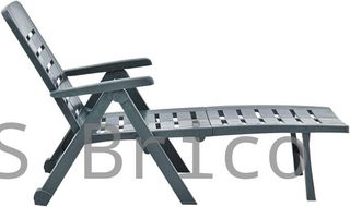 Tumbona Plegable Smeraldo con Ruedas Verde