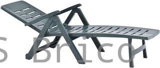 Tumbona Plegable Smeraldo con Ruedas Verde